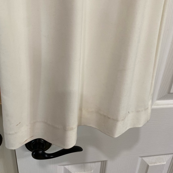 Cache Size Medium Strapless Ivory Jumpsuit with floral overlay. - Picture 7 of 8